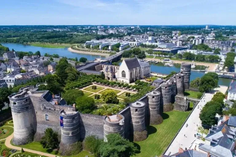 Le Chateau d'Angers vue du ciel